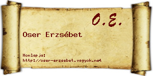 Oser Erzsébet névjegykártya